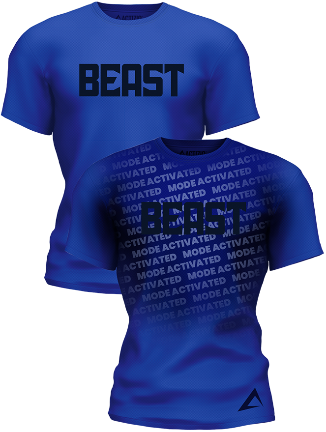 Actizio Performance Beast Mode Activated Royal Blue Men s Sweat Activated T Shirt XL